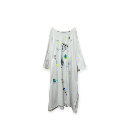 Aggressive paint extra over size T-shirt