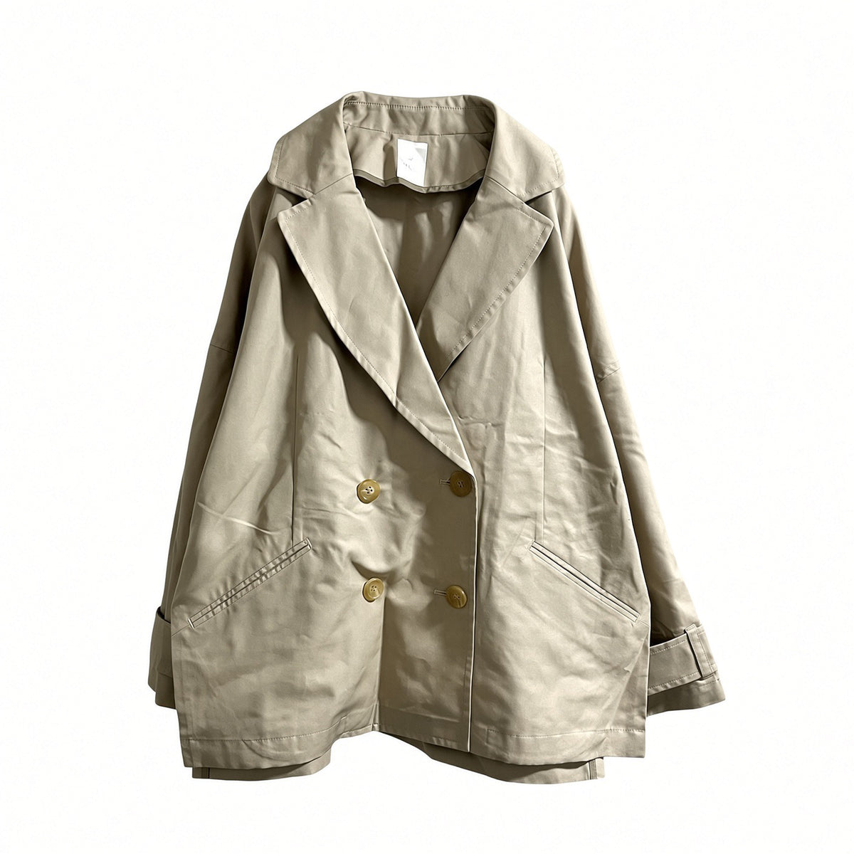 Wide double jacket/Beige[SAMPLE SALE]