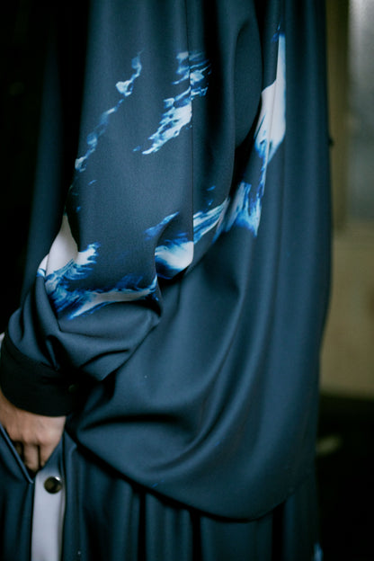 Stony paint open collar shirt / Onyx